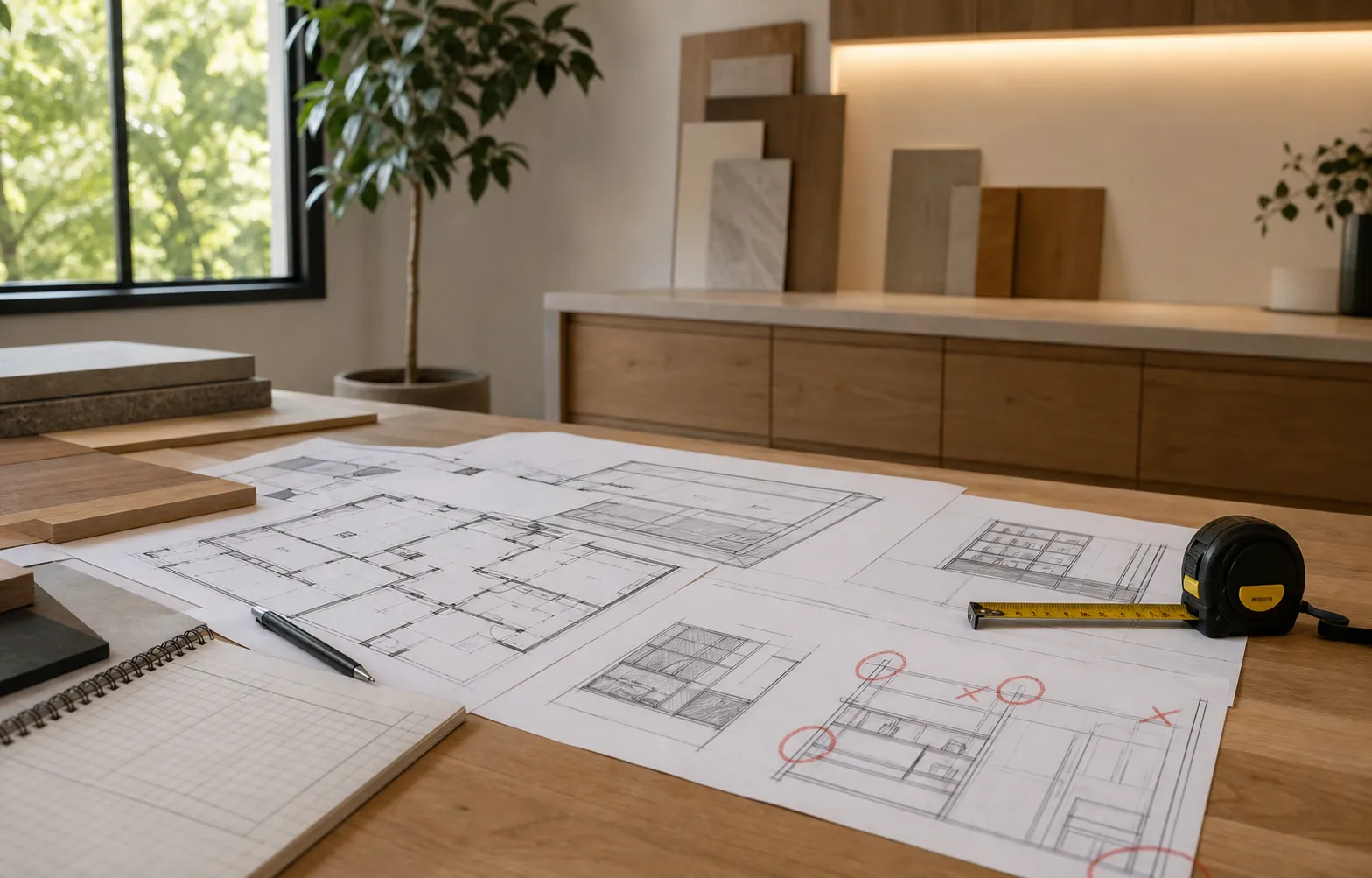 Замовник обговорює дизайн меблів із фахівцем у шоурумі
